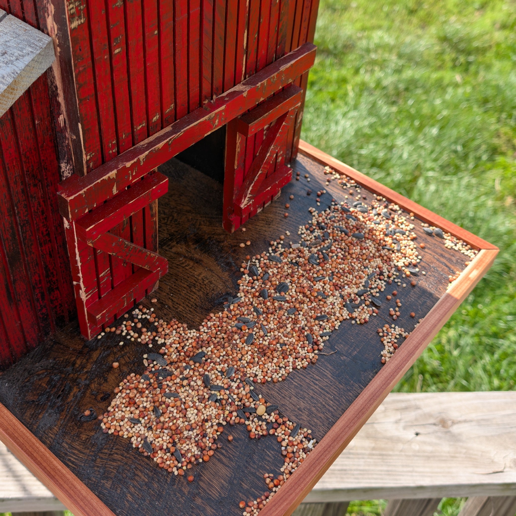Rustic Barn Bird Feeder / House