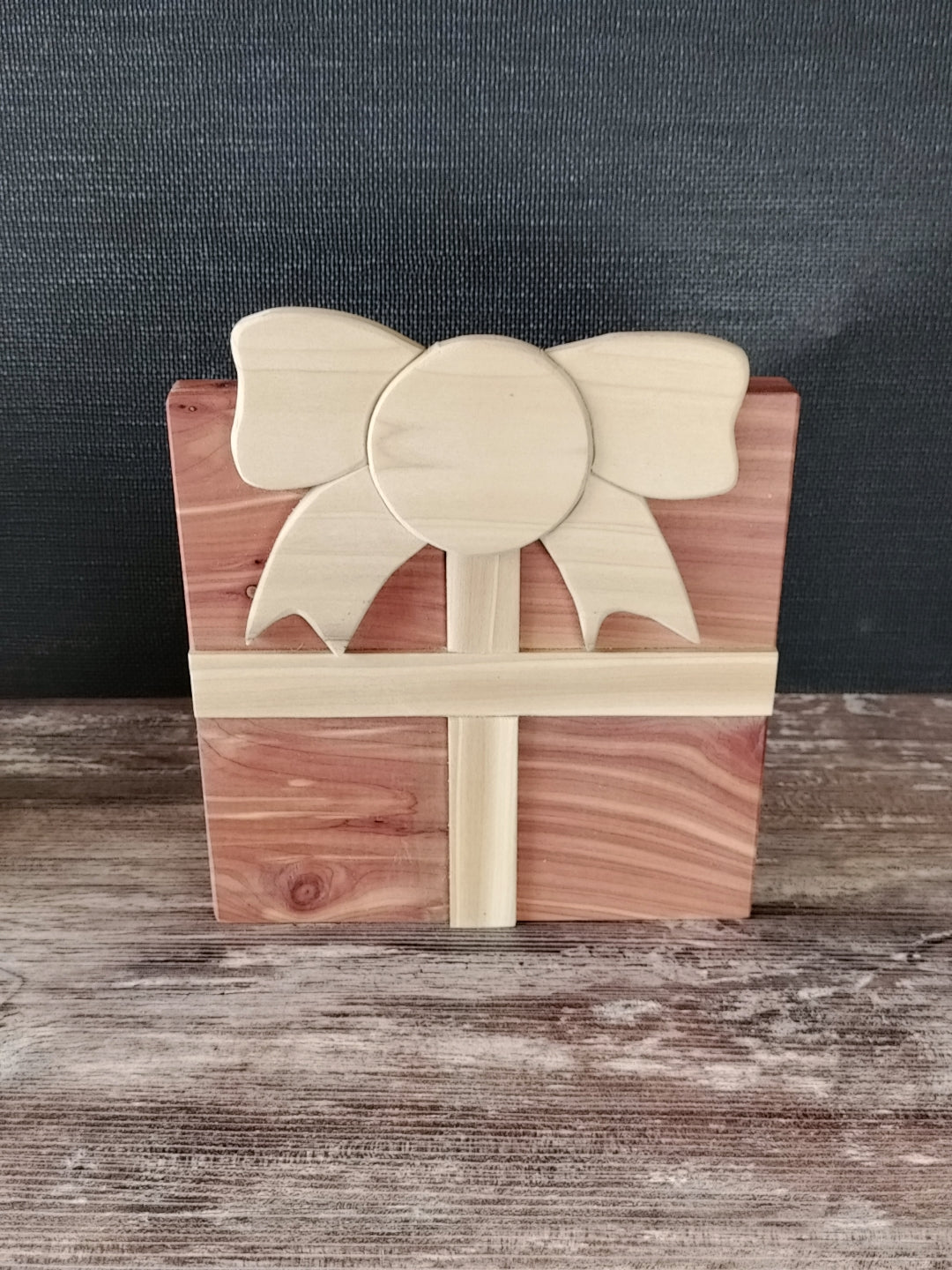 Wooden Christmas Present Decor