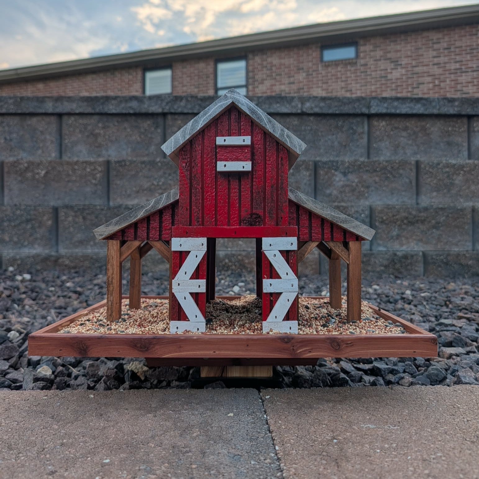 Farm Stable Bird Feeder