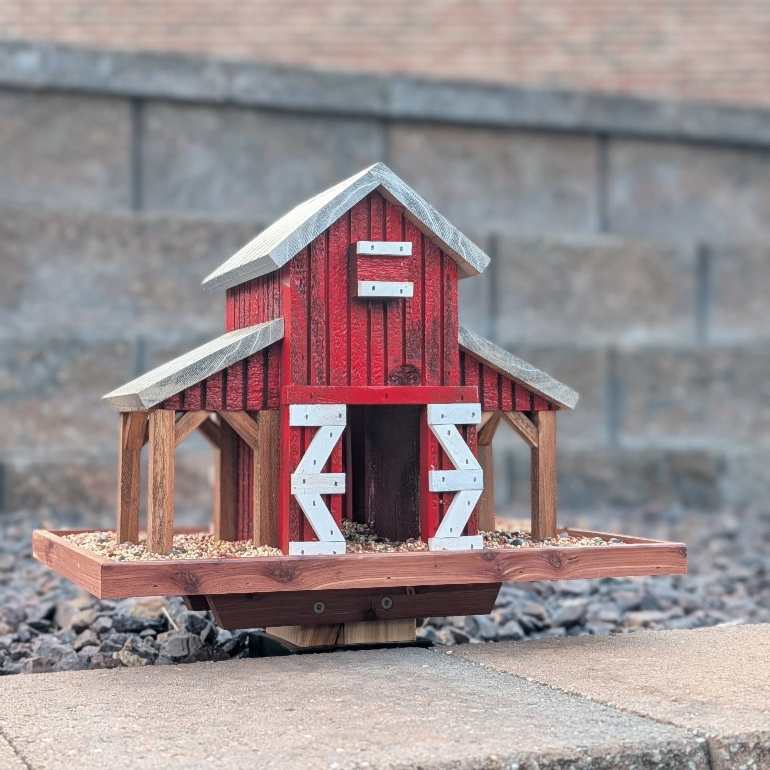 Farm Stable Bird Feeder